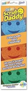 [Scrub Daddy] Scratch Free Color Sponge with Flex Texture (4 Pack) 12 Total