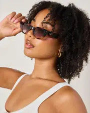 [Le Specs] Le Specs Women's Dream Lover Sunglasses in Dark Tort/Brown One Size Dark Tort/Brown