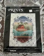 Vintage Janlynn Embroidery Kit. THE WINDOW, Ann Benson, New, Sealed, Farm Barn