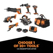 AEG 18V FUSION Brushless 6-Piece 5.0Ah FORCE Kit