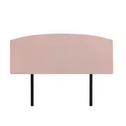 Linen Fabric Double Bed Curved Headboard Bedhead - Pale Pink