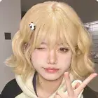 Brown Short Wavy Wigs Blonde Synthetic Wigs with Bangs Cosplay