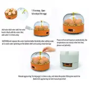 US (US Plug 110‑220V)Egg Incubator 6 Eggs Smart Egg Hatchery Temperature Control