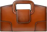 [Goclothod] Buddy Top Handle Satchel Women Vintage Flap Tote Clutch Handbag Crossbody Shoulder Bag Purse