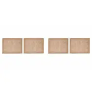 4pc Mikasa Rectangular 35 x 45cm Jute Dining Table Placemats Natural