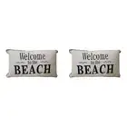 2x LVD Cushion Welcome Beach Throw Pillow Home/Lounge Decor 30x50cm Rectangle