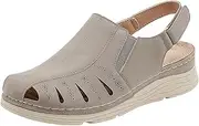 [Gikleihwy] Women's Adjustable Roman Braided Sandals Platform Closed Toe Hollowed Out Slip On Wide Width Sandals With Arch Support Gladiator Flat Slipper