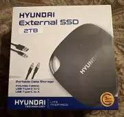 Hyundai External SSD 2TB, Portable, Black, Data Storage, External SSD