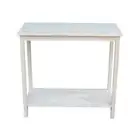Wood Console Table Entry Unfinished Rectangle Wooden Hallway Butcher Block Top