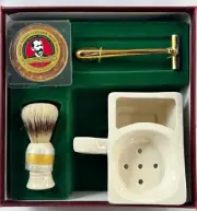 VTG COLONEL CONK SAFETY RAZOR BOX GIFT SET BADGER HAIR BRUSH SOAP CUP*NO BOX TOP