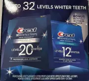 Crest 3D Whitestrips, Glamorous White, Teeth Whitening Strip Kit, 32 Strips