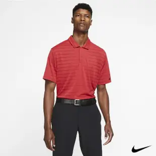 【NIKE 耐吉】Tiger Woods 男 條紋Polo衫 紅 BV0351-687