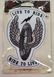 NEW LETHAL THREAT RETRO COLLECTION WINGED WHEEL LIVE TO RIDE PATCH 5"x4" VS13017