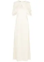 Stella Mccartney Draped Satin Maxi Dress - White - 38 (UK6 / XS) 38 (UK6 / XS)