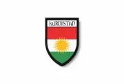 PATCH PATCHES EMBLEM IRON ON GLUE PRINT FLAG world crest kurdistan