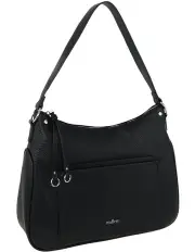 [Milleni] Vegan Leather Fashion Tote Bag in Black
