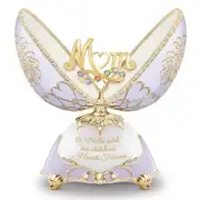 Always In A Mother's Heart Musical Egg w/Birthstones for Every Child New