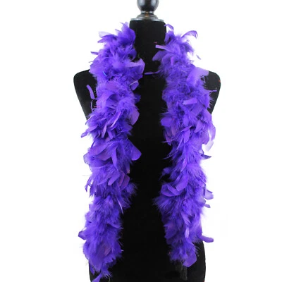 Purple 25 Gram, 4 Feet Long Chandelle Feather Boa, Great for Party, Wedding