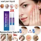 2pcs Wart Remover Pen Skin Tag Mole Remover Eliminate Foot Corn Warts Unisex