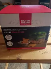 Kuhn Rikon Pull Chop 2-Cup Chopper Food Processor with Cord Mechanism, Green
