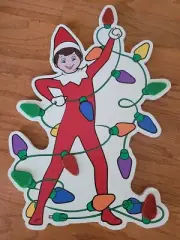 New Christmas The Elf on the Shelf Boy Cut Out Wall decor, 11 X 18