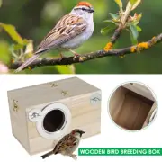 Wooden Bird Breeding Box Cage Parrot Budgie Nesting House Lovebirds Finch qrxQR