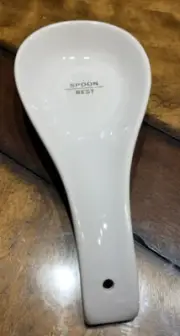 white INTERNATIONAL RAE CERAMIC KITCHEN SPOON REST SPOON REST 11”