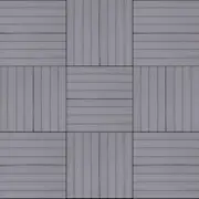 3432 x 3432mm Modular Decking Alpine Ash Composite Ekodeck Designer 9 Panel Kit