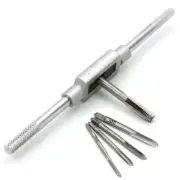 6pcs Machine Tap Die Wrench Set M3 M4 M5 M6 M8 Tap Drill Straight Fluted Tool