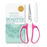 Multipurpose Craft Scissors - High-Leverage Crafting Scissors with Sharp Carb...