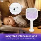 LED Fly Swatter Trap UV Light Insect Racket Electric Bug Zapper Home Outdoor