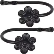RTZEN Curtain Holders for Wall - Farmhouse Curtain Hooks for Drapes - Creative -