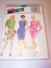 WOMEN UNCUT BURDA 4606 Sewing Pattern DRESS JACKET MOTHER OF THE BRIDE SIZE 6-18