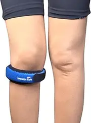 Knee Brace with Silicon Gel Strips for Knee Pain, Gel Patella Knee Strap for Workout, Sports, Arthritis, ACL, MCL, Meniscus Tear Patellar Tendon Support Strap Men Women(1, Blue)