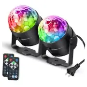 [2-Pack]Disco Ball DJ Party Lights Sound Activated with Remote Control 2 Pack