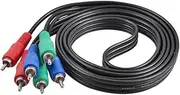 Ruilogod Triple 3 Male RCA Composite Audio Video DVD TV AV Cable 1.8M
