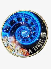 9 Year Time Spiral Universe One Day at A Time Medallion Serenity Prayer Back