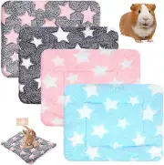4 Pieces Rabbit Bunny Bed Guinea Pig Bed Mats Plush Small (Big Twinkle, 10 X 11)
