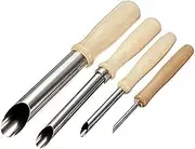 4-Piece Clay Hole Cutters for Pottery Sculpture Modeling Toot Set