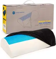 Everest Memories Foot Rest Cushion | Memory Foam with Gel Cooling Layer