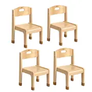 Jooyes Goteborg Kids Stackable Chairs H26cm 4 Pcs - Original wood colour | 35cm | Kids Chair