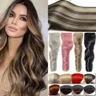 100% Thick One Piece Clip-In Real AS Human Hair Extension 3/4 Full Head Balayage
