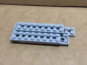 LEGO Parts - Light Bluish Gray Technic, Plate 2 x 8 7 Holes - No 3738 - QTY 5