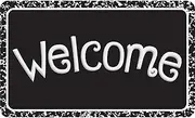 [ASHLEY PRODUCTIONS] The Original Fun Mat, Welcome Mat, 18" x 30", Black Composition Welcome
