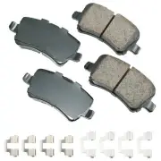 Akebono Brake EUR1307A, Set of 4 Ceramic Brake Pads Rear Land Rover Lr2 Fits 13- (for: Land Rover)