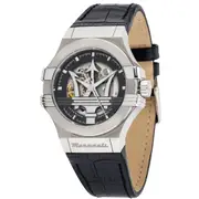 Maserati Potenza Silver Skeleton Automatic 42mm Watch