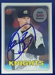 Chicago White Sox ZACK BURDI Signed 2018 Topps Heritage Minors Card #145
