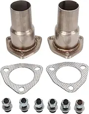 Brilluxa Exhaust Header Kit, 3 Bolt Collector Flange Reducer 2 1 2 to 2in Diameter for Automotive, Exhaust Pipe Flange Adapter