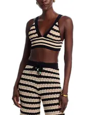 L'Agence Reverie Pointelle Knit Bra Top