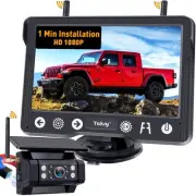 Wireless Backup Camera Magnetic for Truck: 1 Minute Easy Install HD 1080P Rea...